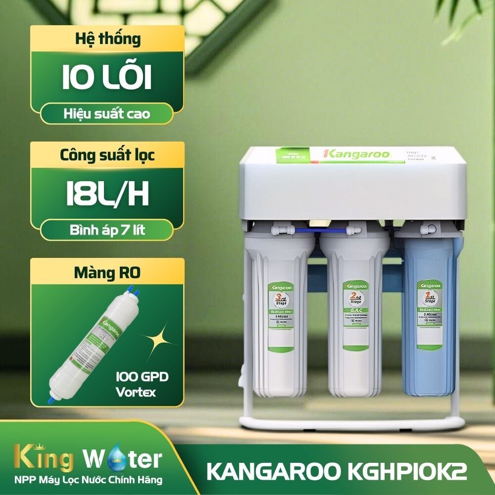 Máy Lọc Nước RO Hydrogen Kangaroo KGHP10K2 | Để Gầm 10 Lõi