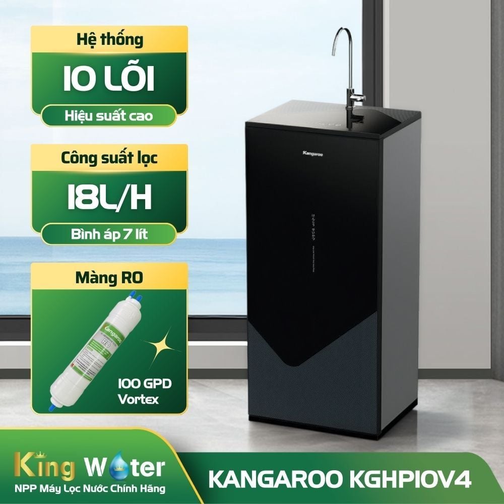 Máy Lọc Nước RO Hydrogen Kangaroo KGHP10V4 | Tủ Đứng 10 Lõi