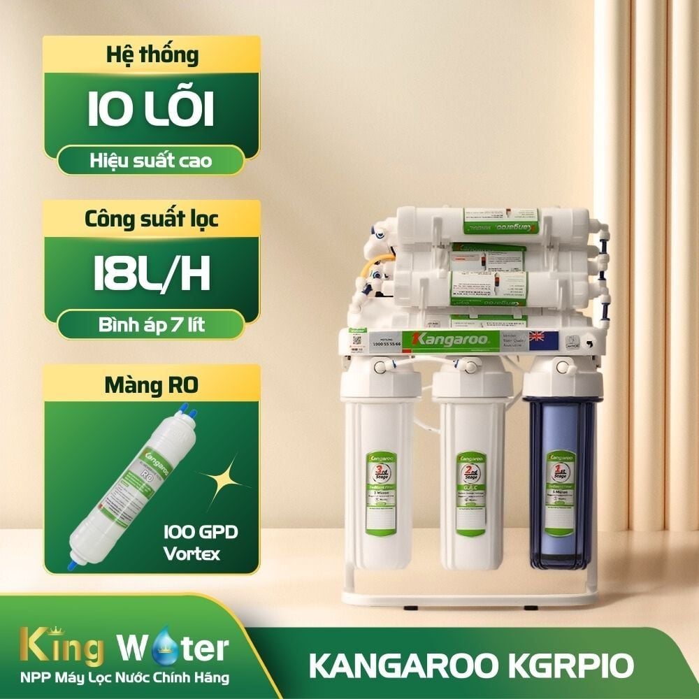 Máy lọc nước Kangaroo Hydrogen chân quỳ KGRP10 10 lõi