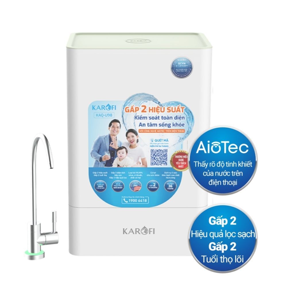 Máy Lọc Nước RO Karofi KAQ-U98 | Để Gầm 10 Lõi