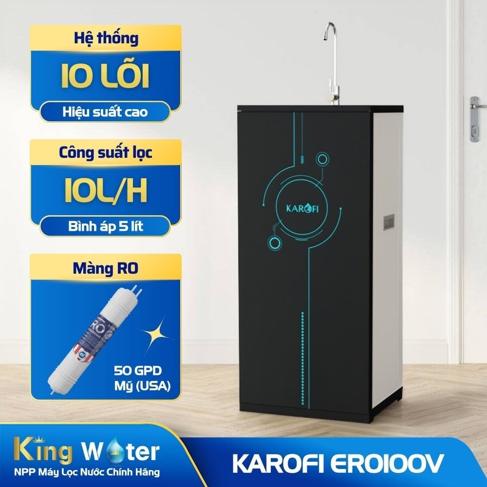 Máy lọc nước RO 10 lõi Karofi ERO100V