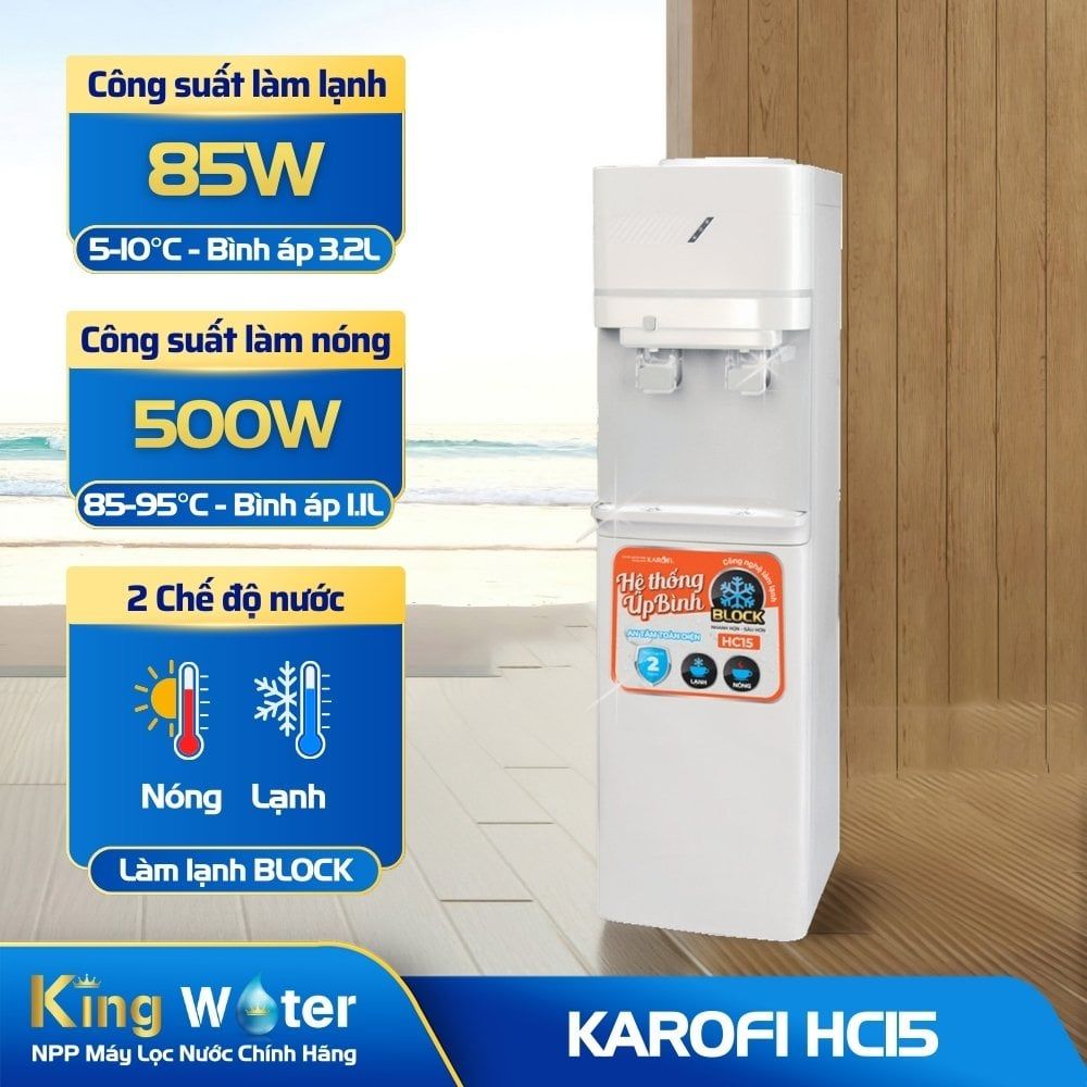 Cây Nước Nóng Lạnh Úp Bình Karofi HC15