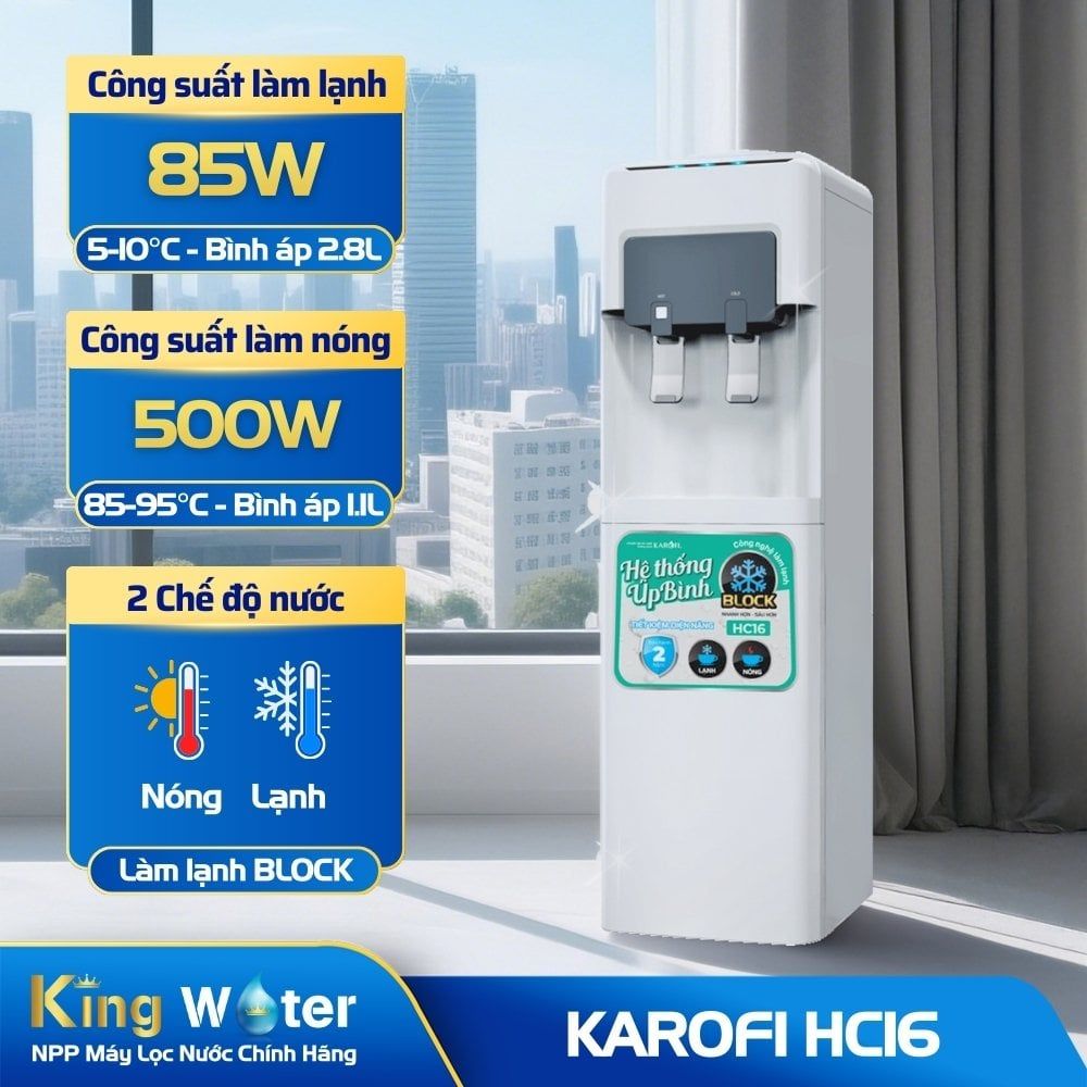 Cây Nước Nóng Lạnh Úp Bình Karofi HC16