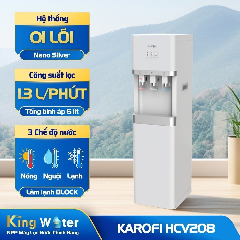 Cây Nước Nóng Lạnh Karofi HCV208 | Hút Bình 20 Lít