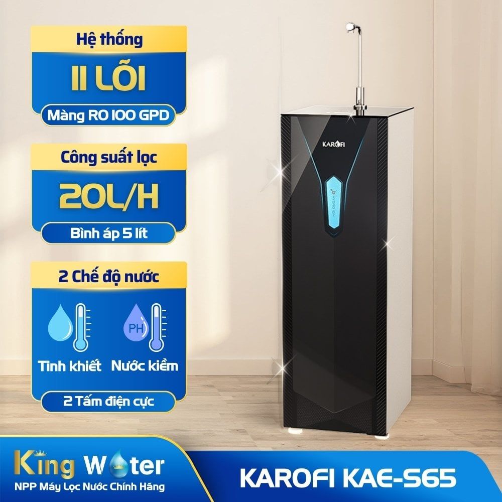 Máy Lọc Nước Hydro-ion Kiềm Karofi KAE-S65 | Tủ Đứng 11 Lõi