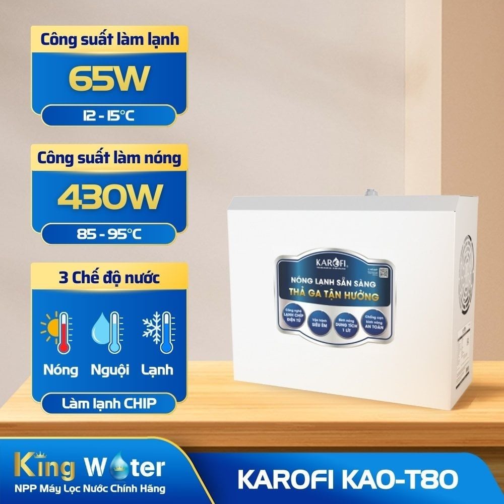 Máy Làm Nóng Lạnh Karofi KAO-T80 | Treo Tường