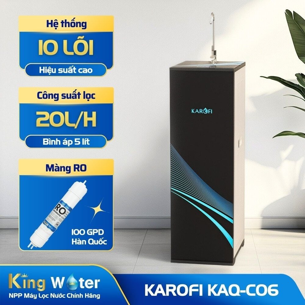 Máy Lọc Nước Karofi KAQ-C06 | Cây Đứng 10 Lõi