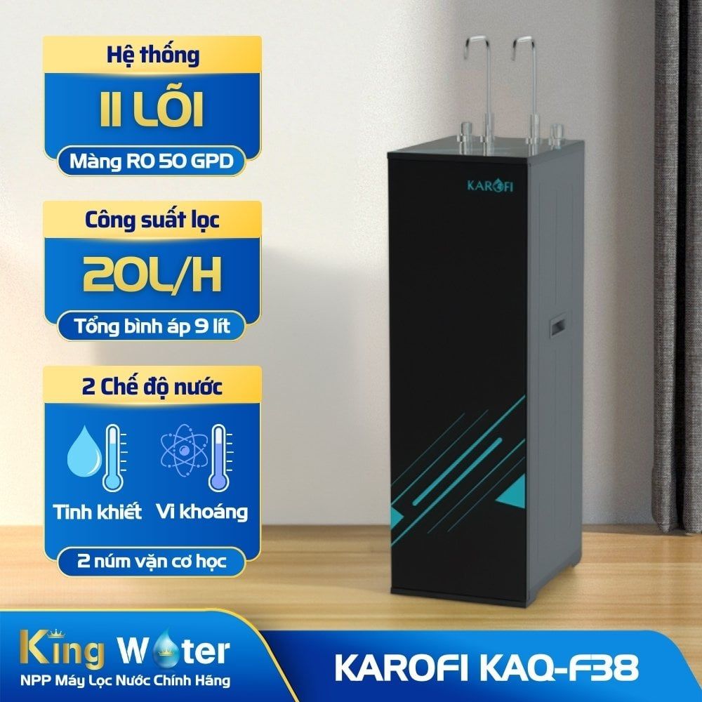 Máy Lọc Nước RO Karofi KAQ-F38 | Cây Đứng 11 Lõi