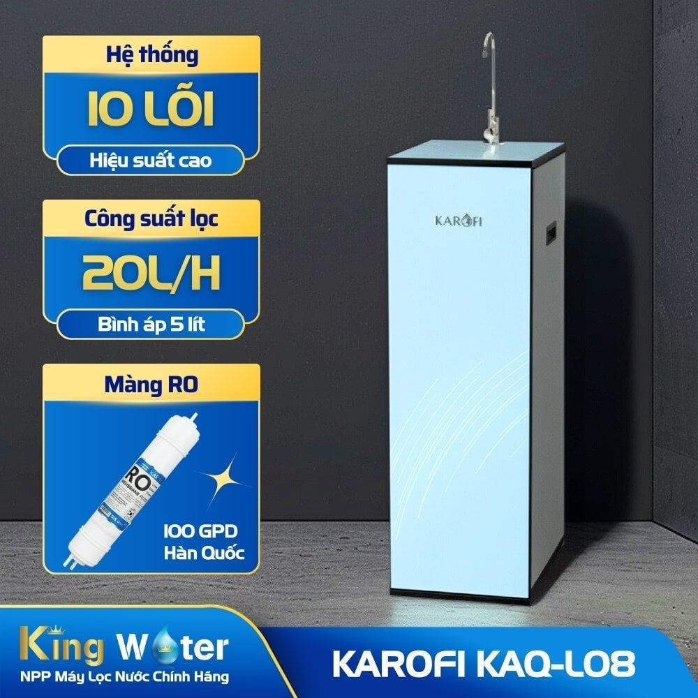 Máy Lọc Nước Karofi KAQ-L08 | Cây Đứng 10 Lõi