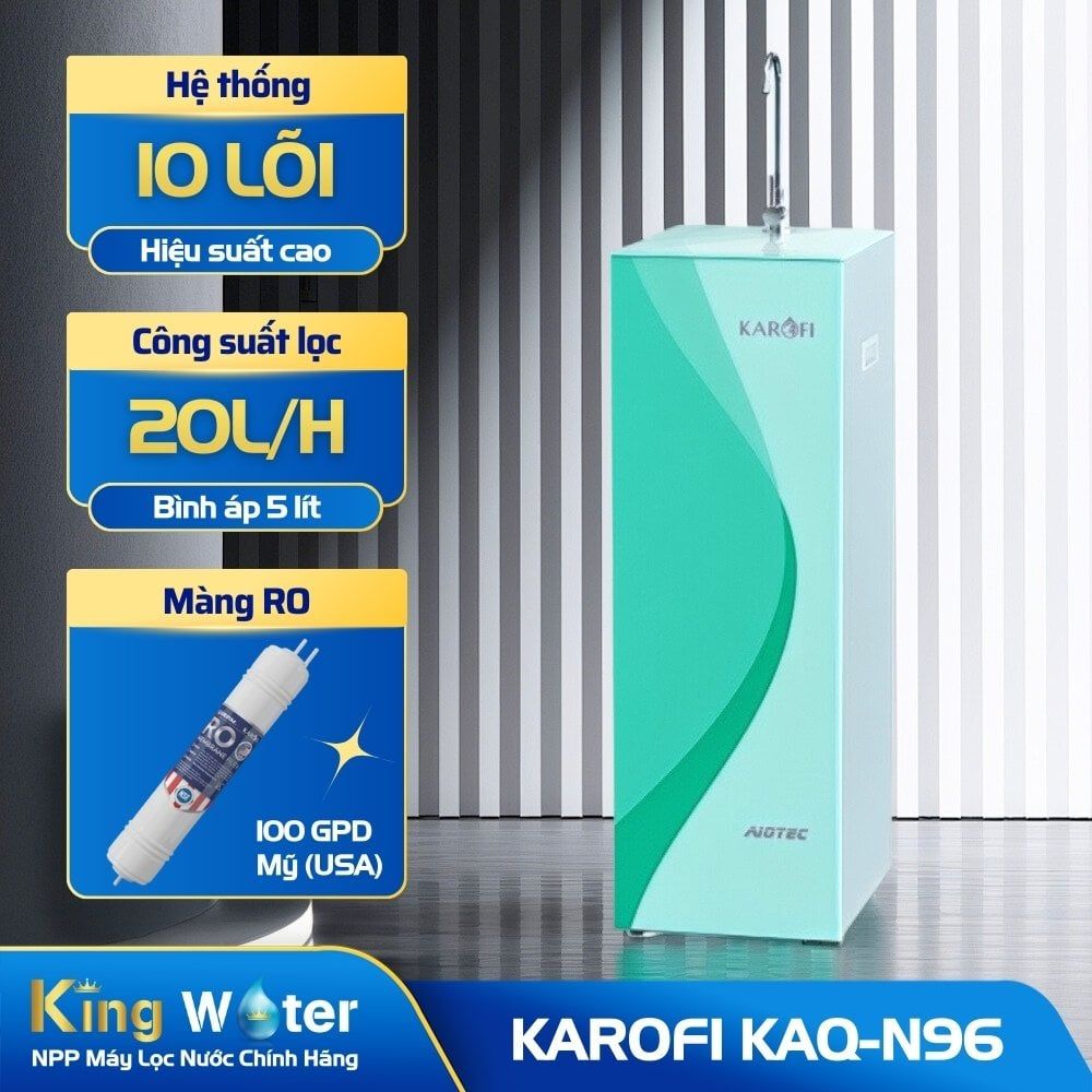 Máy Lọc Nước RO Karofi KAQ-N96 | Tủ Đứng 10 Lõi