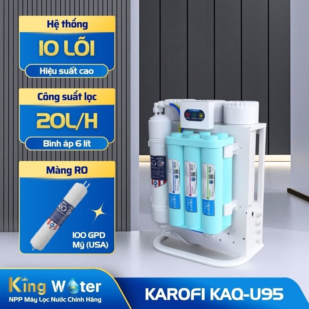 Máy lọc nước Karofi KAQ-U95 | Âm Tủ, 10 lõi