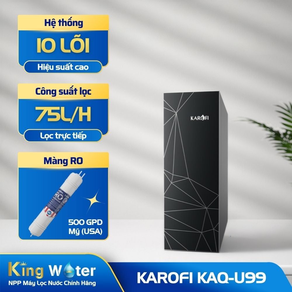 Máy Lọc Nước RO Karofi KAQ-U99 | Để Bàn 10 Lõi
