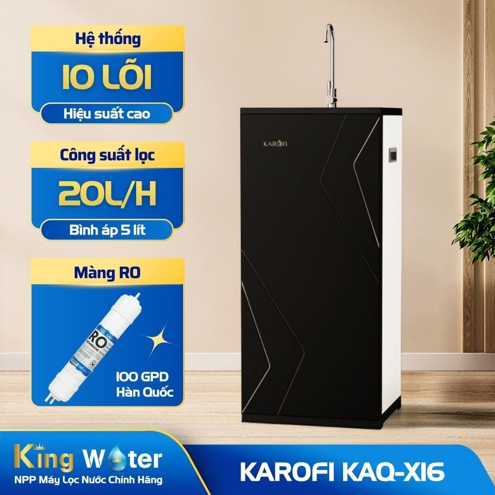 Máy Lọc Nước RO Karofi KAQ-X16 | Tủ Đứng 10 Lõi