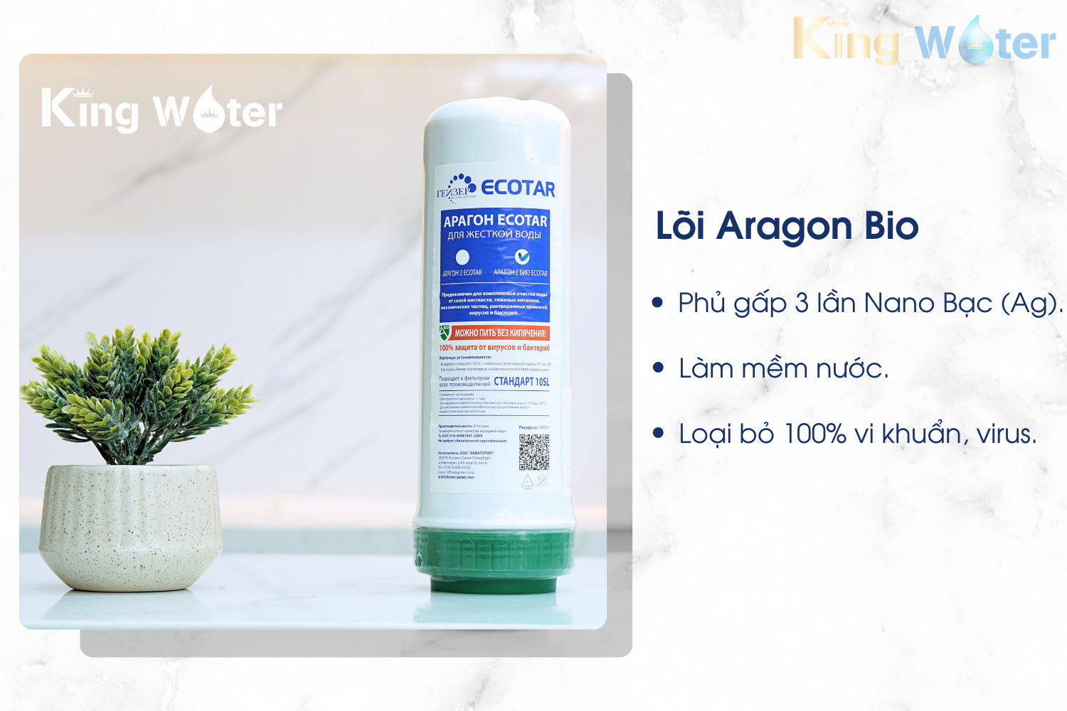 Lõi Lọc Tinh Geyser Aragon Bio (Nhập Nga) | Lõi Nano Số 02