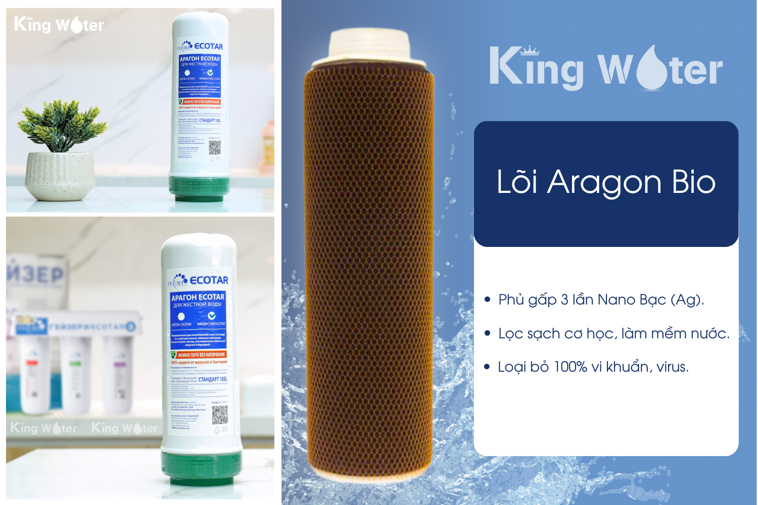 Lõi Lọc Tinh Geyser Aragon Bio (Nhập Nga) | Lõi Nano Số 02