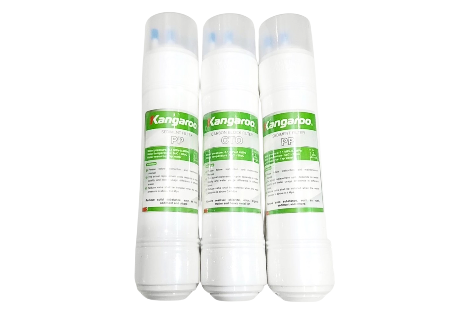 Bộ Lõi Lọc Thô 1-2-3 Kangaroo KG61A3 | Model Nguyên Khối, Đấu Nối Nhanh