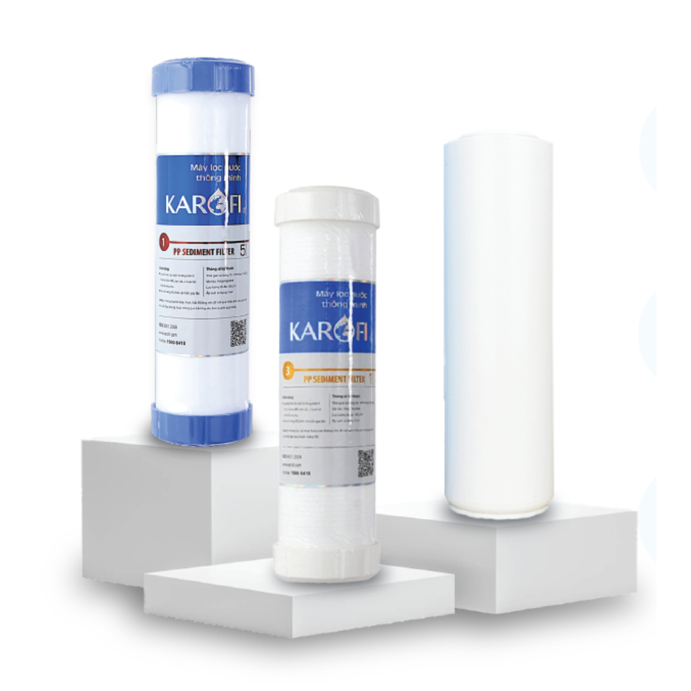 Bộ Lõi Lọc Thô 1,2,3 Karofi Smax Duo | Nước Thường