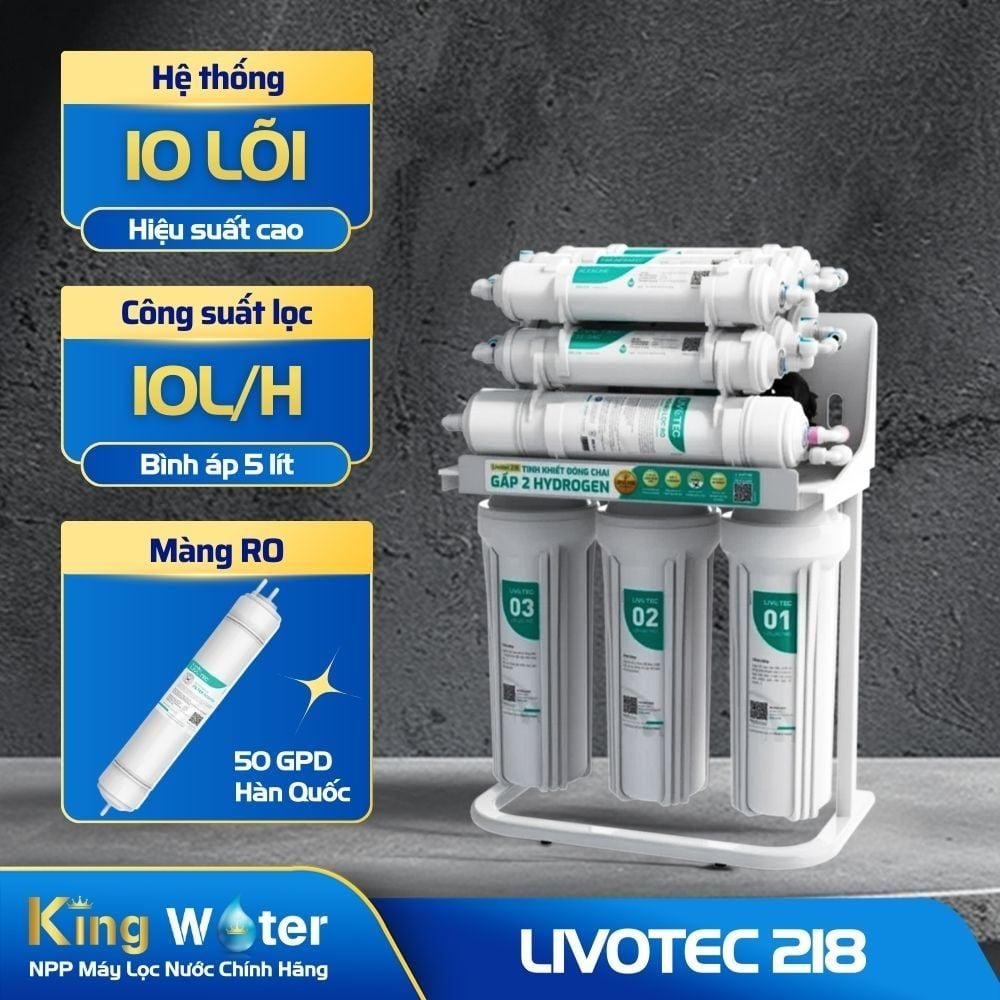Máy Lọc Nước RO Livotec 218 | Để Gầm 10 Lõi
