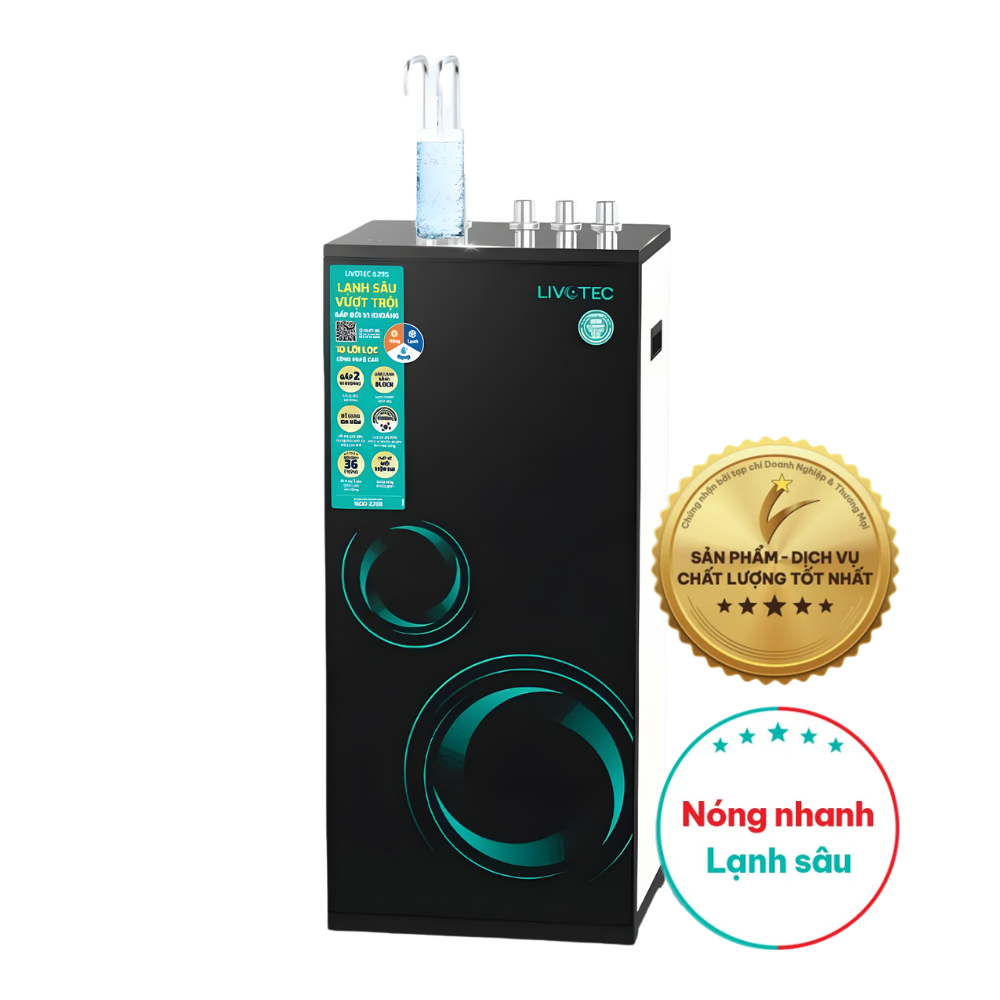 Máy Lọc Nước RO Nóng Lạnh Karofi Livotec 629S | Tủ Đứng 10 Lõi