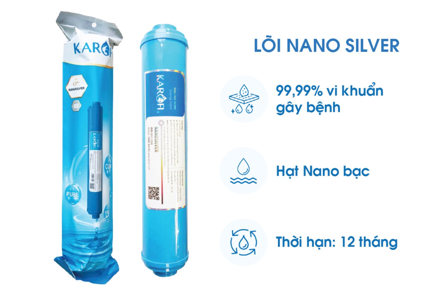 Lõi Chức Năng Karofi - Lõi Nano Silver (Diệt Khuẩn)