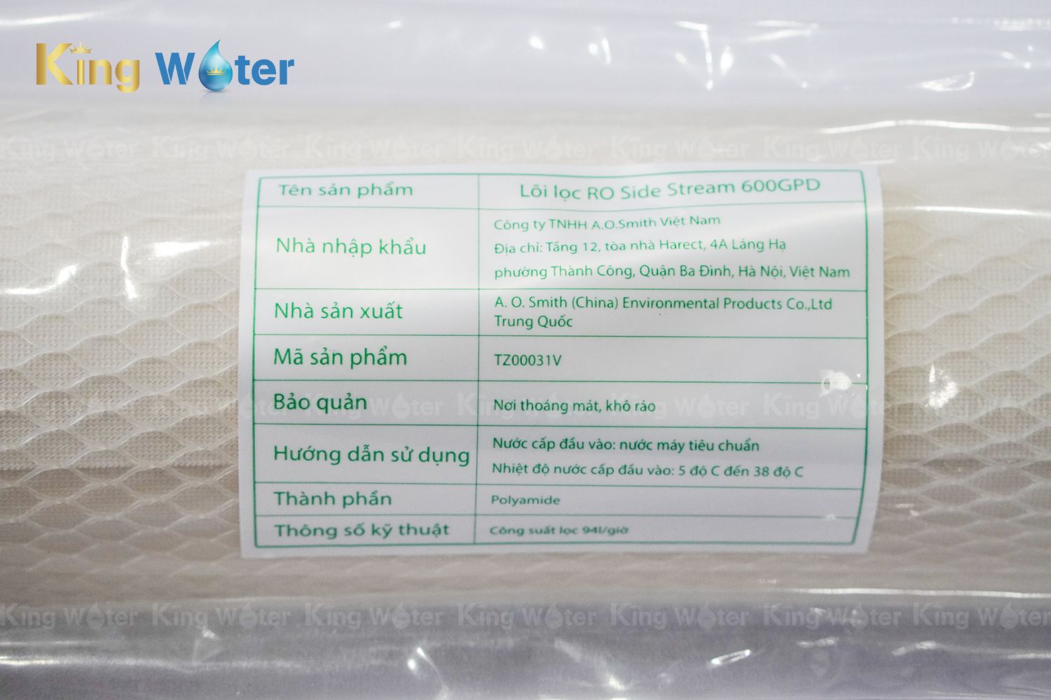 Lõi lọc số 4 AO Smith RO Side stream (600 GPD) | TZ00031V