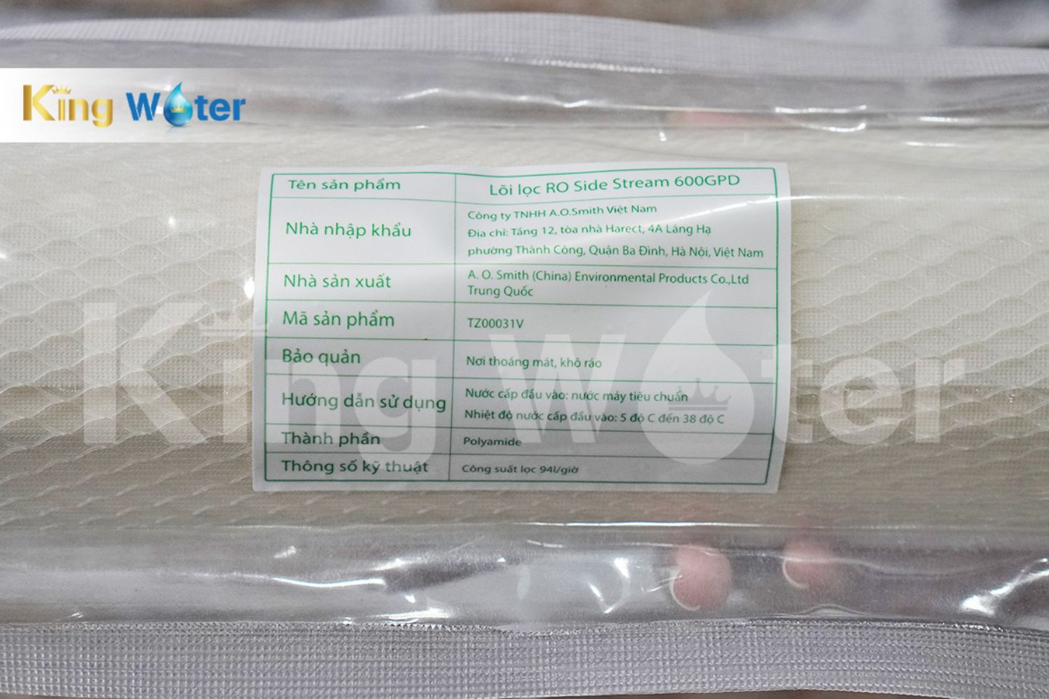 Lõi lọc số 4 AO Smith RO Side stream (600 GPD) | TZ00031V