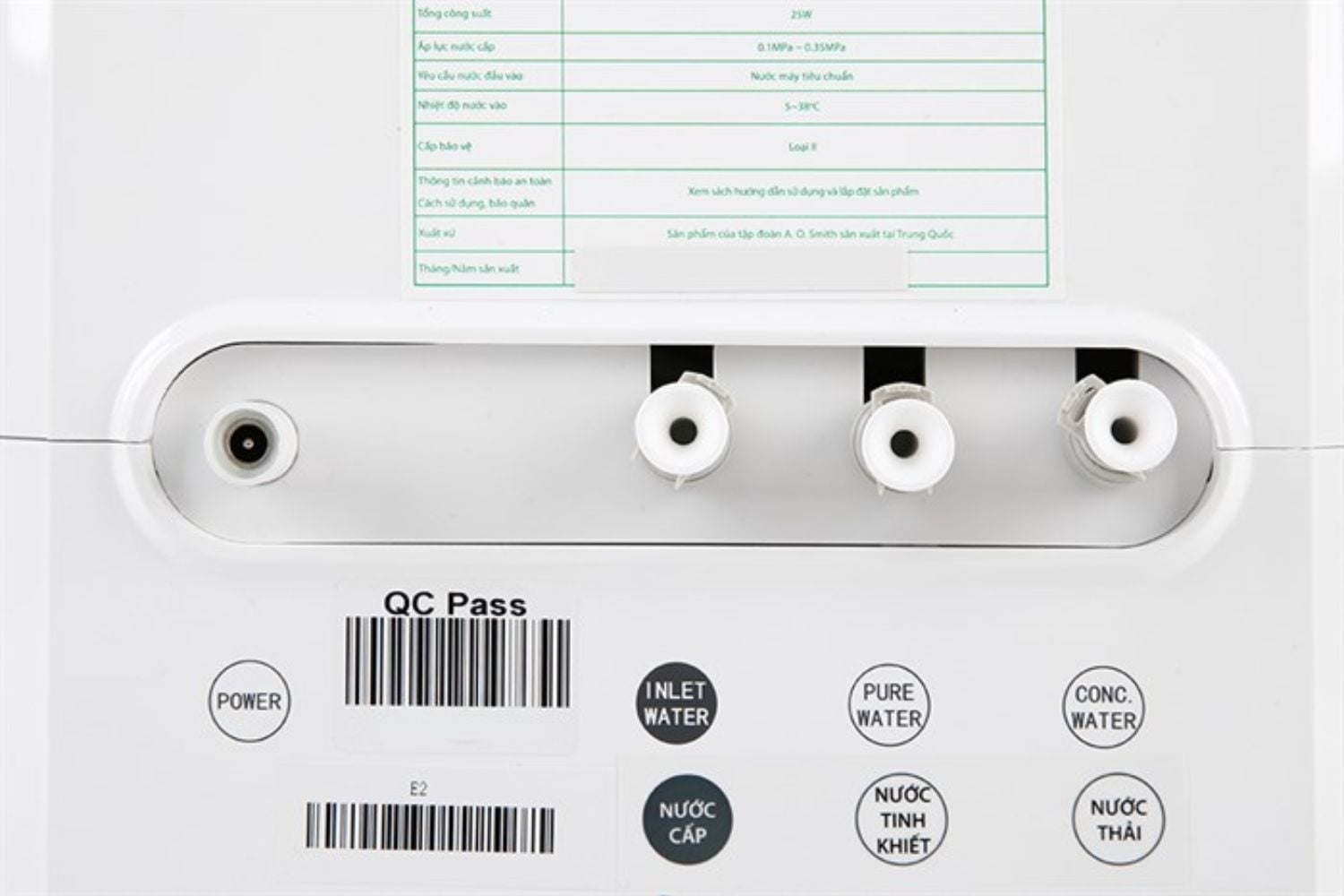 Máy Lọc Nước RO AO Smith E2 | Âm Tủ 5 Lõi Lọc