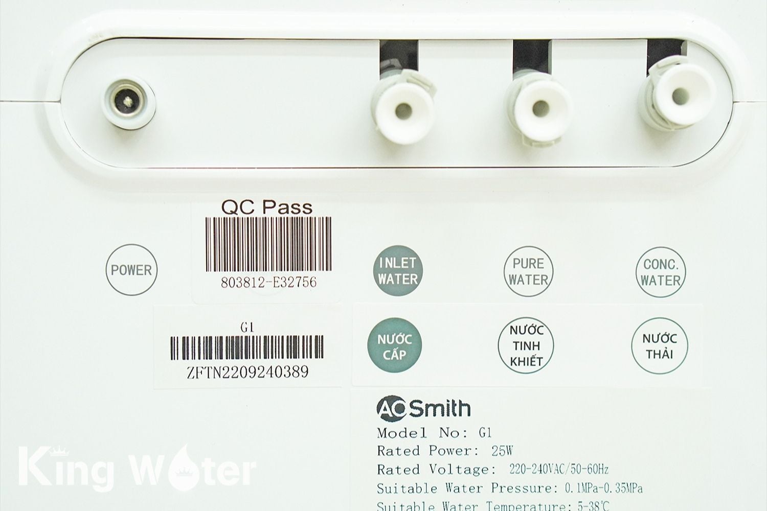 Máy Lọc Nước RO AO Smith G1 | Âm Tủ 5 Lõi Lọc