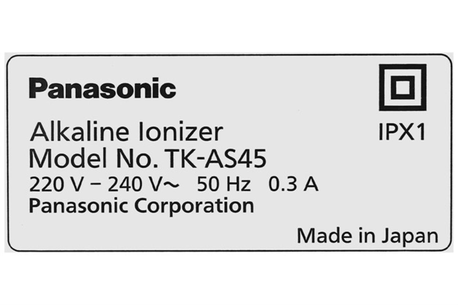 Máy Lọc Nước Điện Giải Ion Kiềm Panasonic TK-AS45 | 3 Tấm Điện Cực