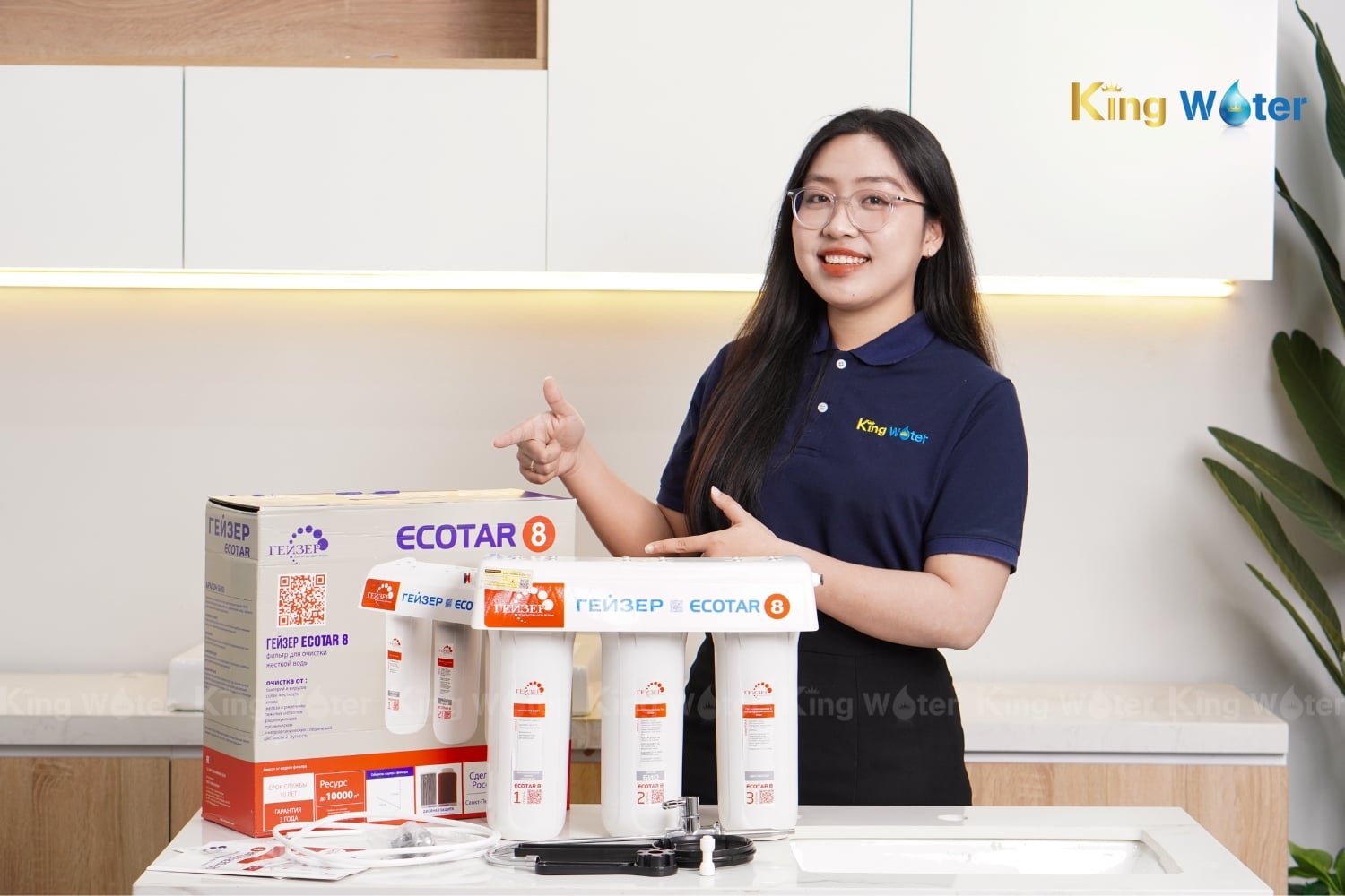 Máy Lọc Nước Nano Ion Canxi Geyser Ecotar 8 | 3 Lõi Lọc