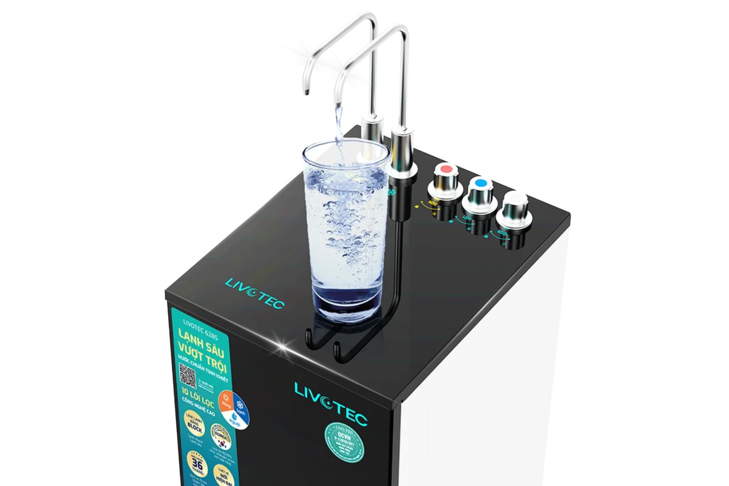 Máy Lọc Nước RO Nóng Lạnh Karofi Livotec 628S | Tủ Đứng 10 Lõi