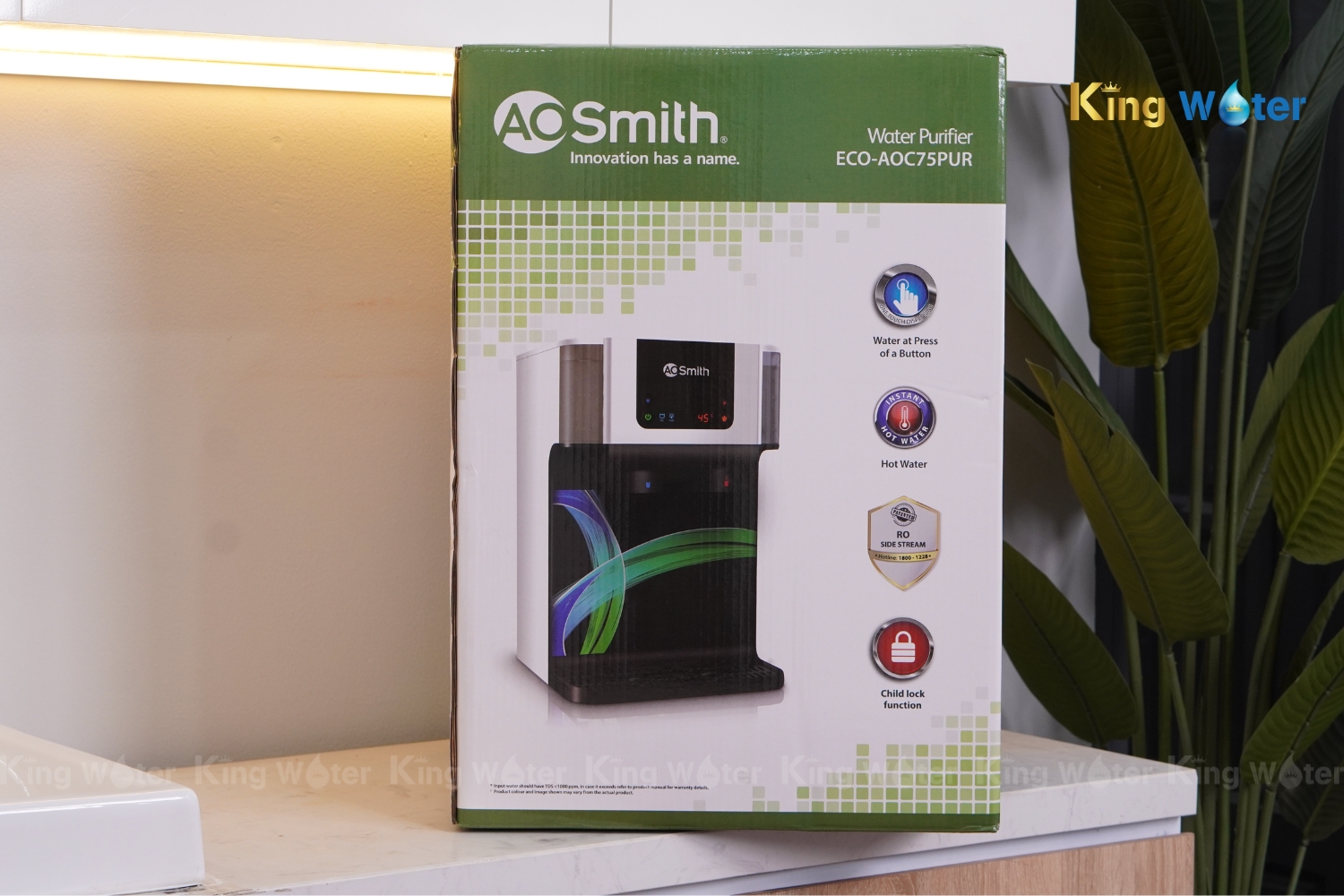 Máy Lọc Nước Nóng Nguội AO Smith ECO-AOC75PUR | Để Bàn