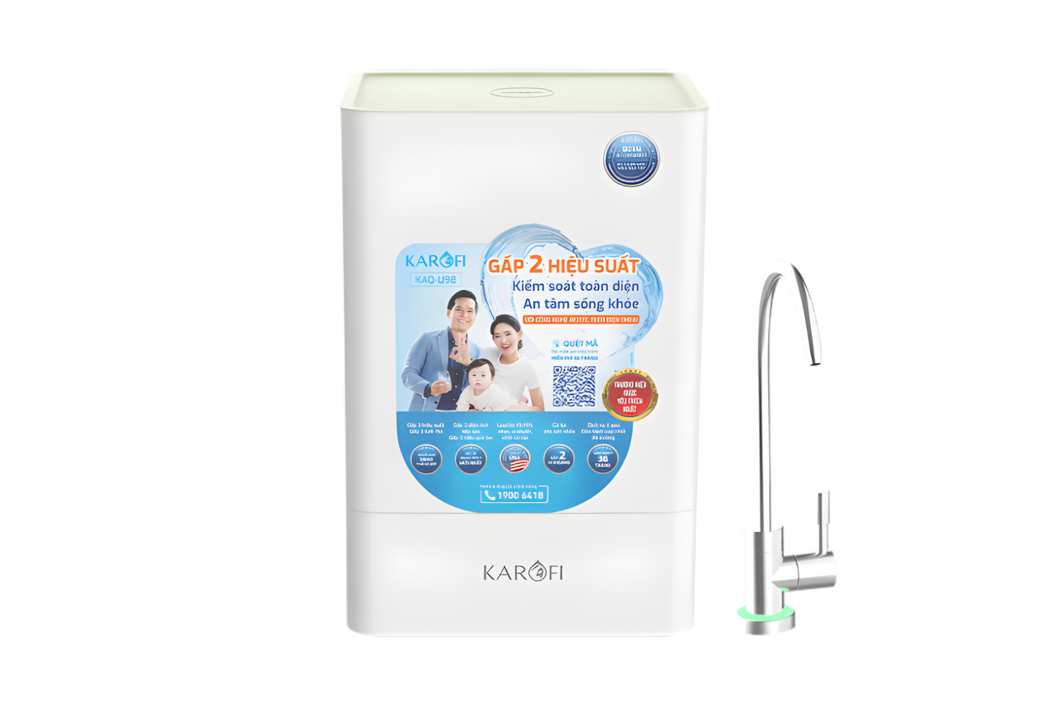 Máy Lọc Nước RO Hydrogen Karofi KAQ-U98 | Để Bàn 10 Lõi