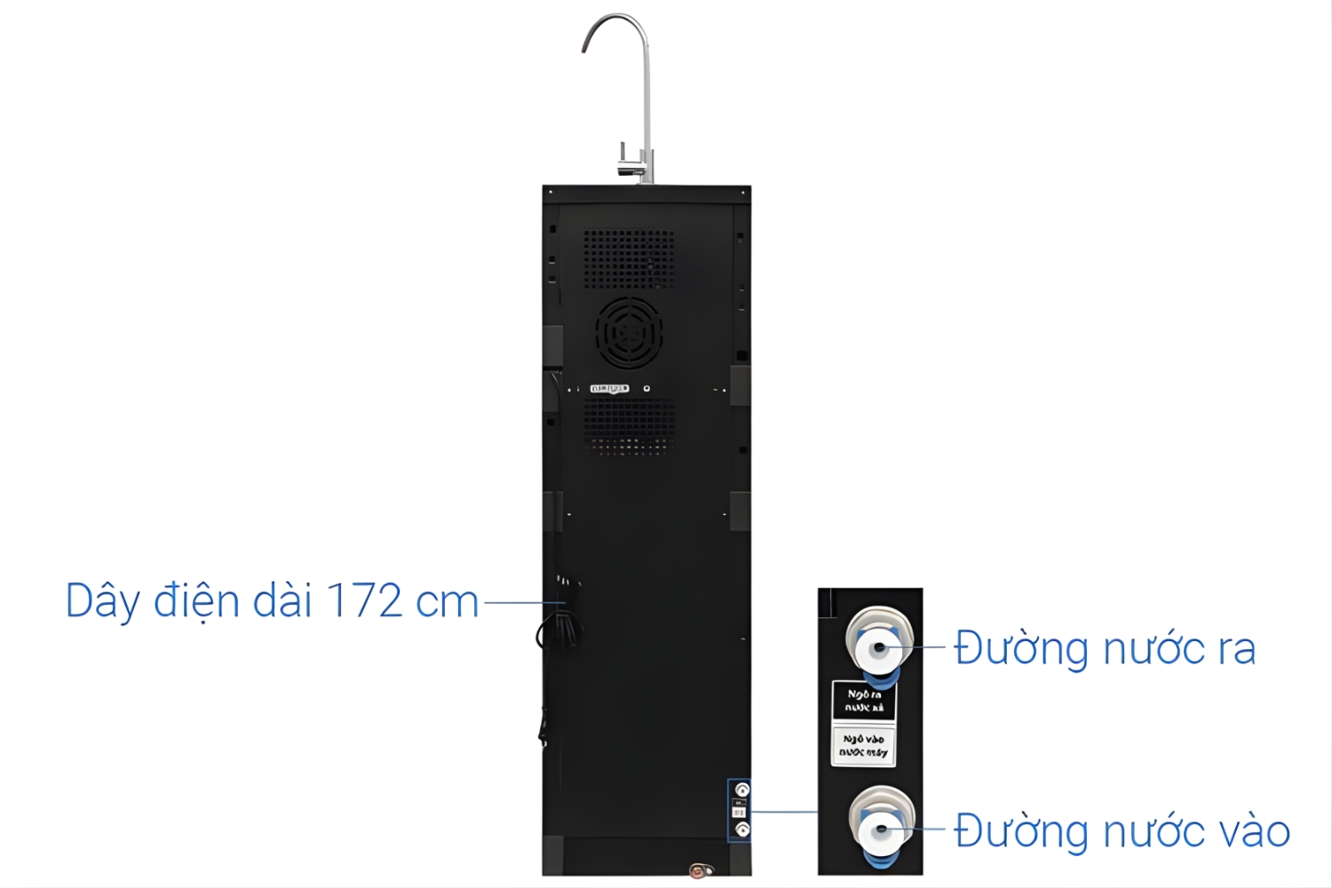 Máy Lọc Nước RO Hydrogen Toshiba TWP-NA1SVN(K) | Tủ Đứng 10 Lõi