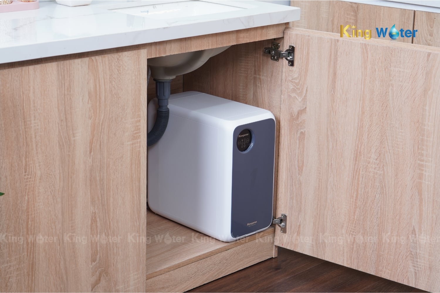 Máy Lọc Nước RO Kangaroo Hydrogen KG400US | Tủ Nguyên Khối Để Gầm 05 Lõi