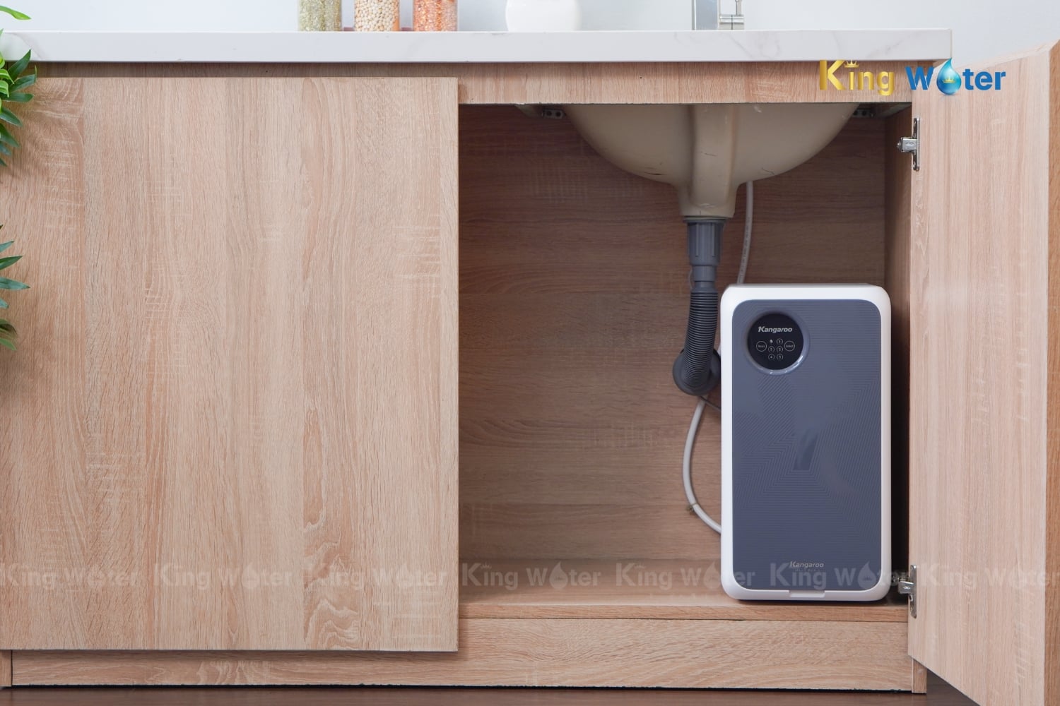 Máy Lọc Nước RO Kangaroo Hydrogen KG400US | Tủ Nguyên Khối Để Gầm 05 Lõi