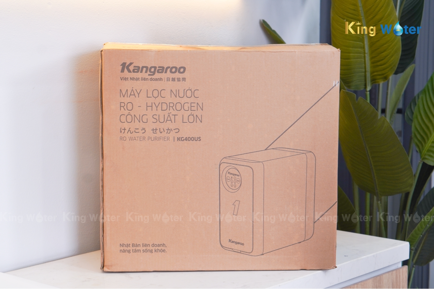 Máy Lọc Nước RO Kangaroo Hydrogen KG400US | Tủ Nguyên Khối Để Gầm 05 Lõi