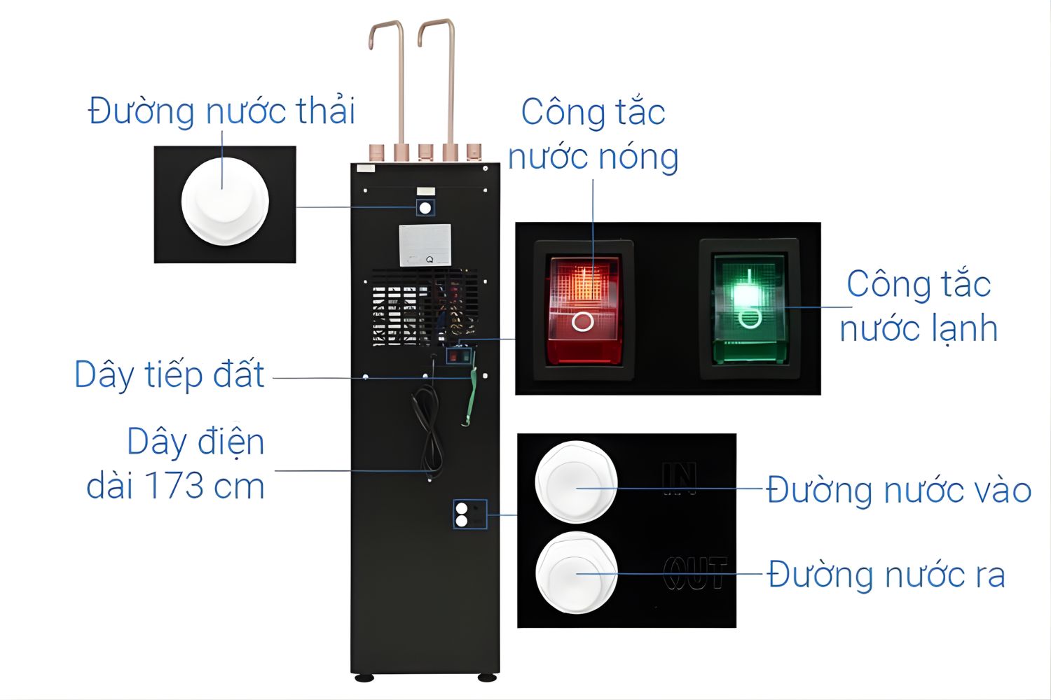 Máy Lọc Nước RO Hydrogen Ion Kiềm Kangaroo Sumire KGHC12A2 | Nóng Nguội Lạnh