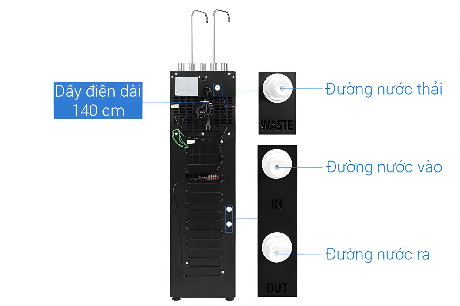 Máy Lọc Nước RO Nóng Lạnh Hydrogen Kangaroo Sumire KG12A8 | Tủ Đứng 12 Lõi