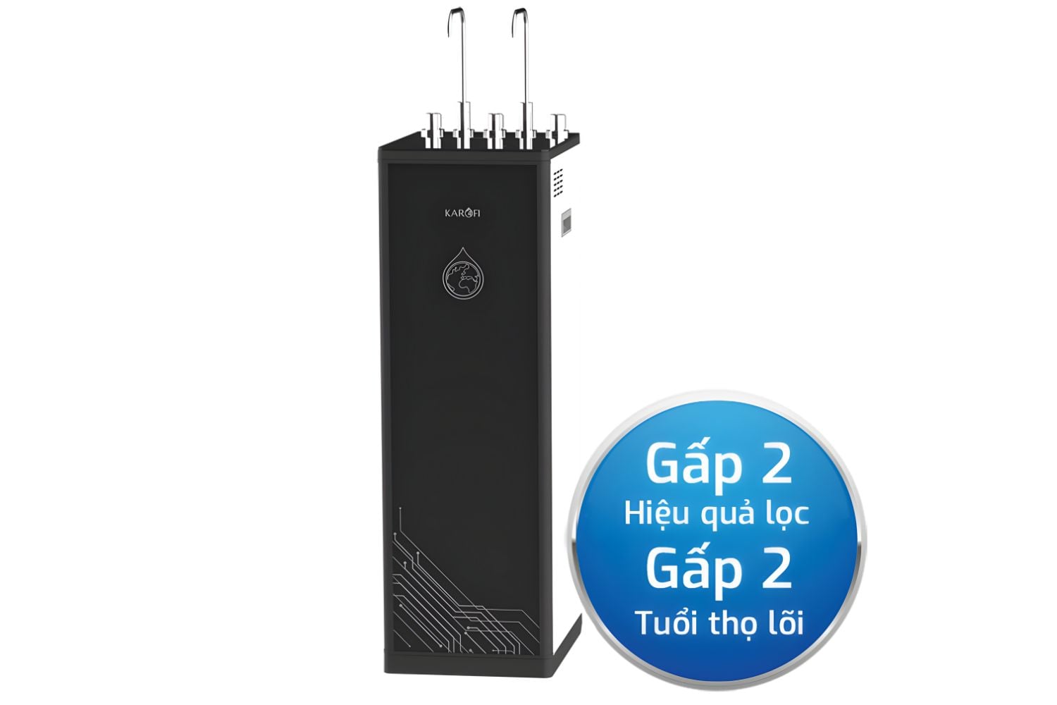 Máy Lọc Nước RO Nóng Lạnh Karofi KAD-D66 | Tủ Đứng 11 Lõi