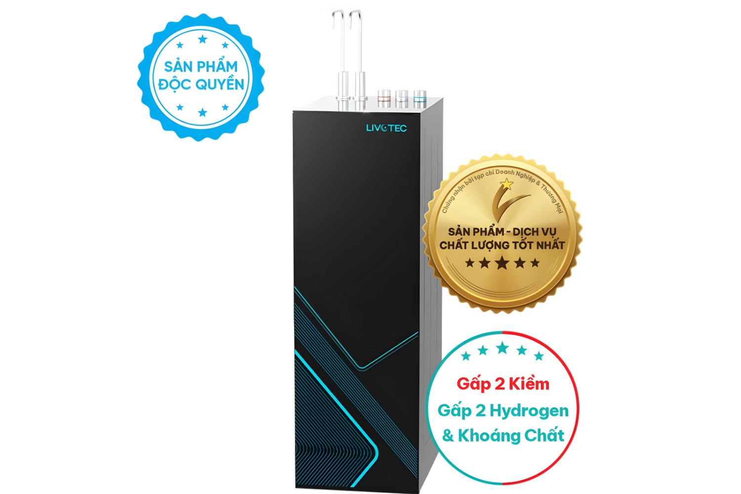 Máy Lọc Nước RO Nóng Nguội Karofi Livotec TG68K | Tủ Đứng 10 Lõi