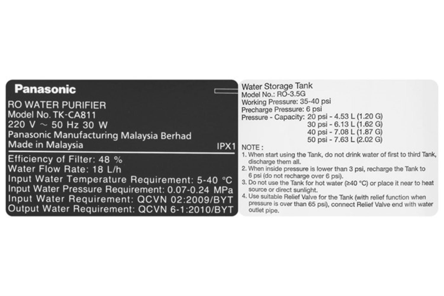 Máy Lọc Nước RO Panasonic TK-CA811K-VN | Tủ Đứng 6 Lõi