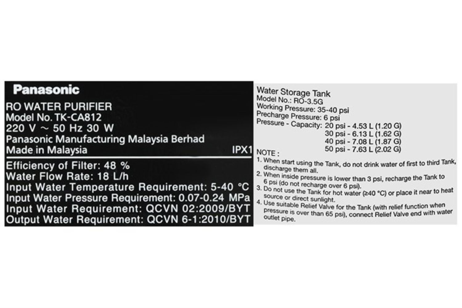 Máy Lọc Nước RO Panasonic TK-CA812M | Tủ Đứng 6 Lõi