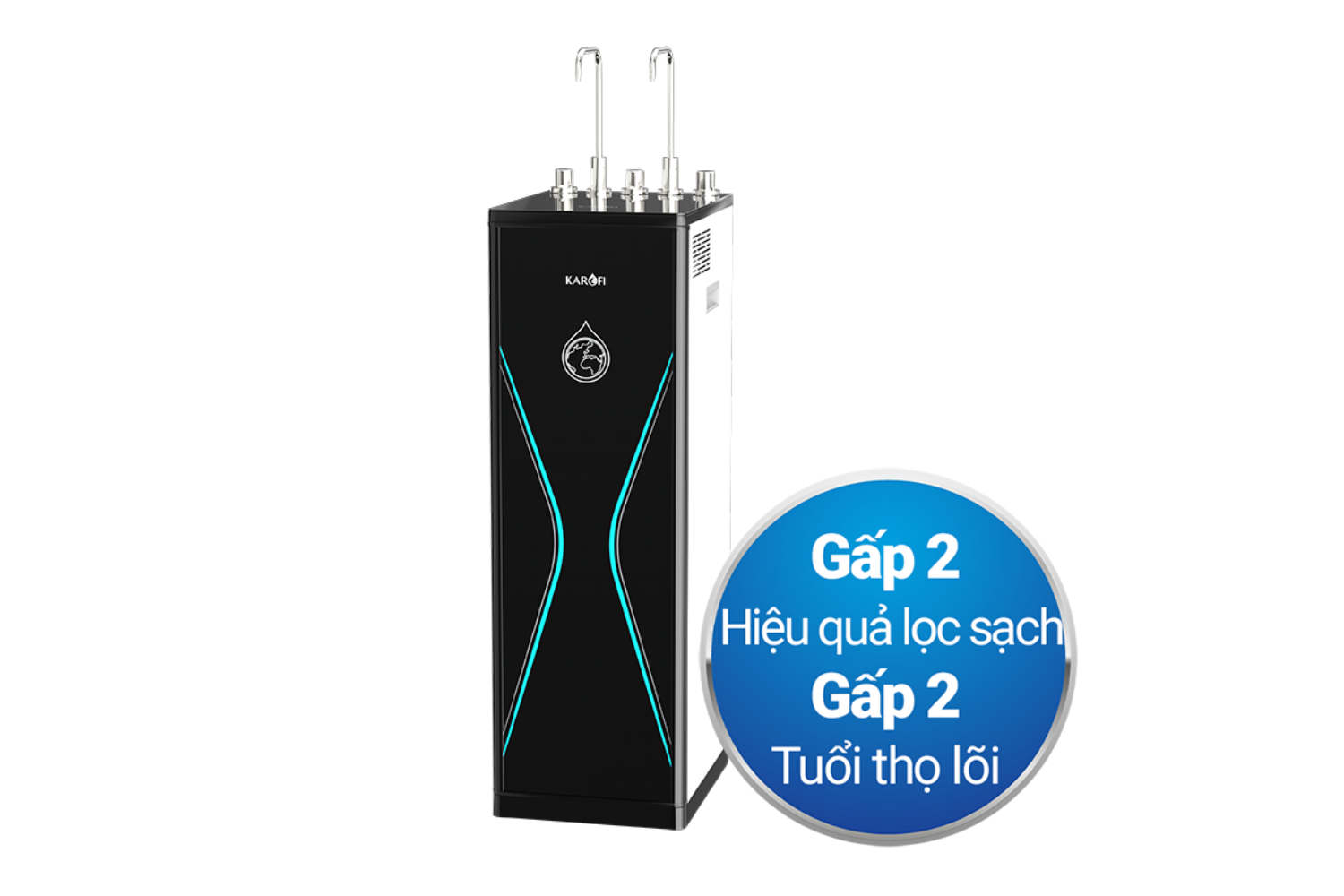 Máy lọc nước nóng lạnh Karofi KAD-D528 | 11 lõi