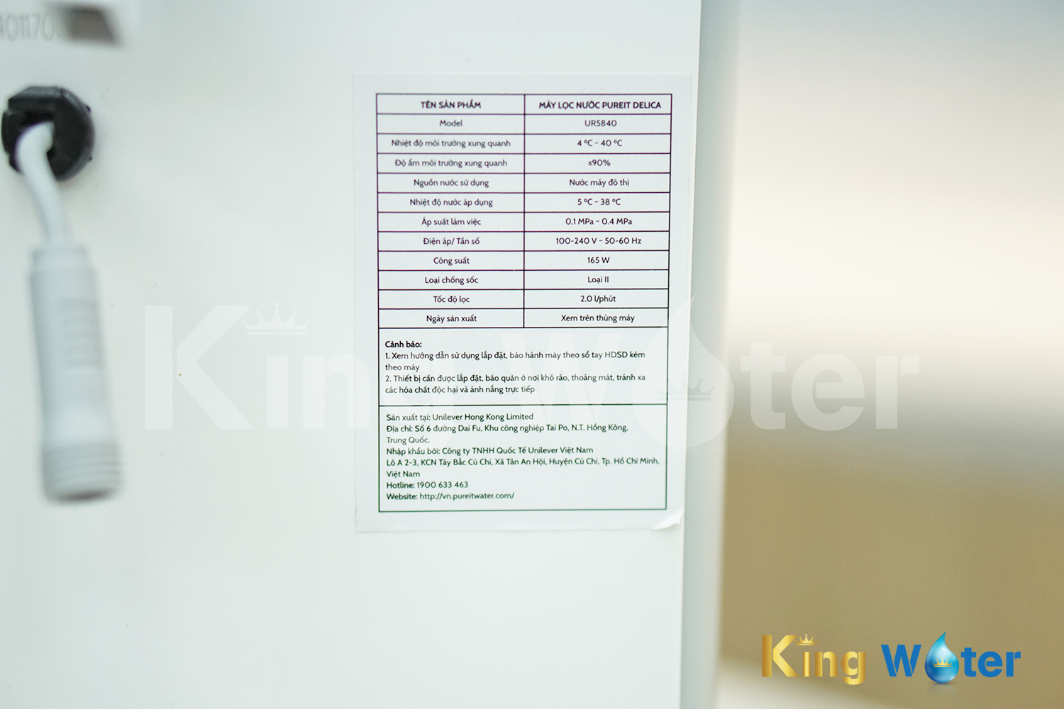 Máy lọc nước Unilever Pureit Delica UR5840