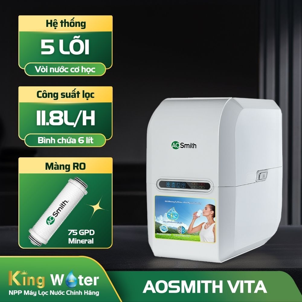 Máy Lọc Nước AO Smith Vita | Âm Tủ 5 Lõi Lọc