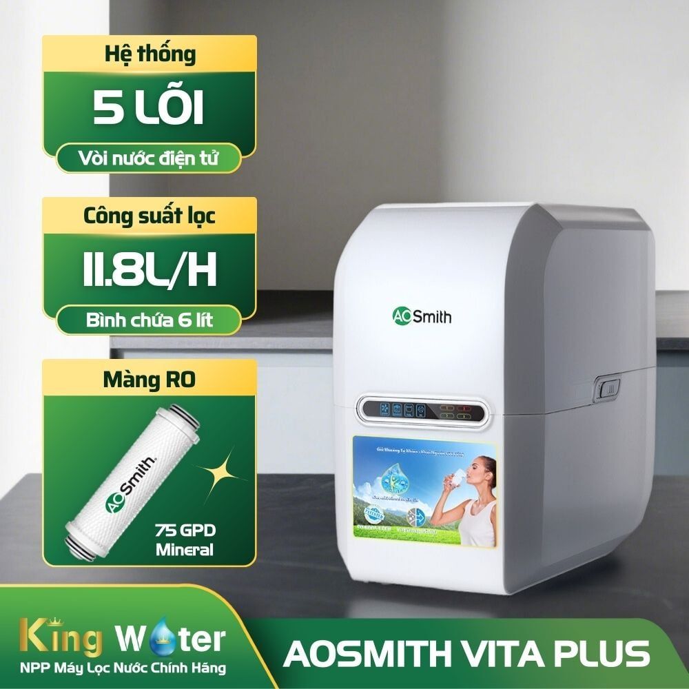 Máy Lọc Nước AO Smith Vita Plus | Âm Tủ 5 Lõi Lọc