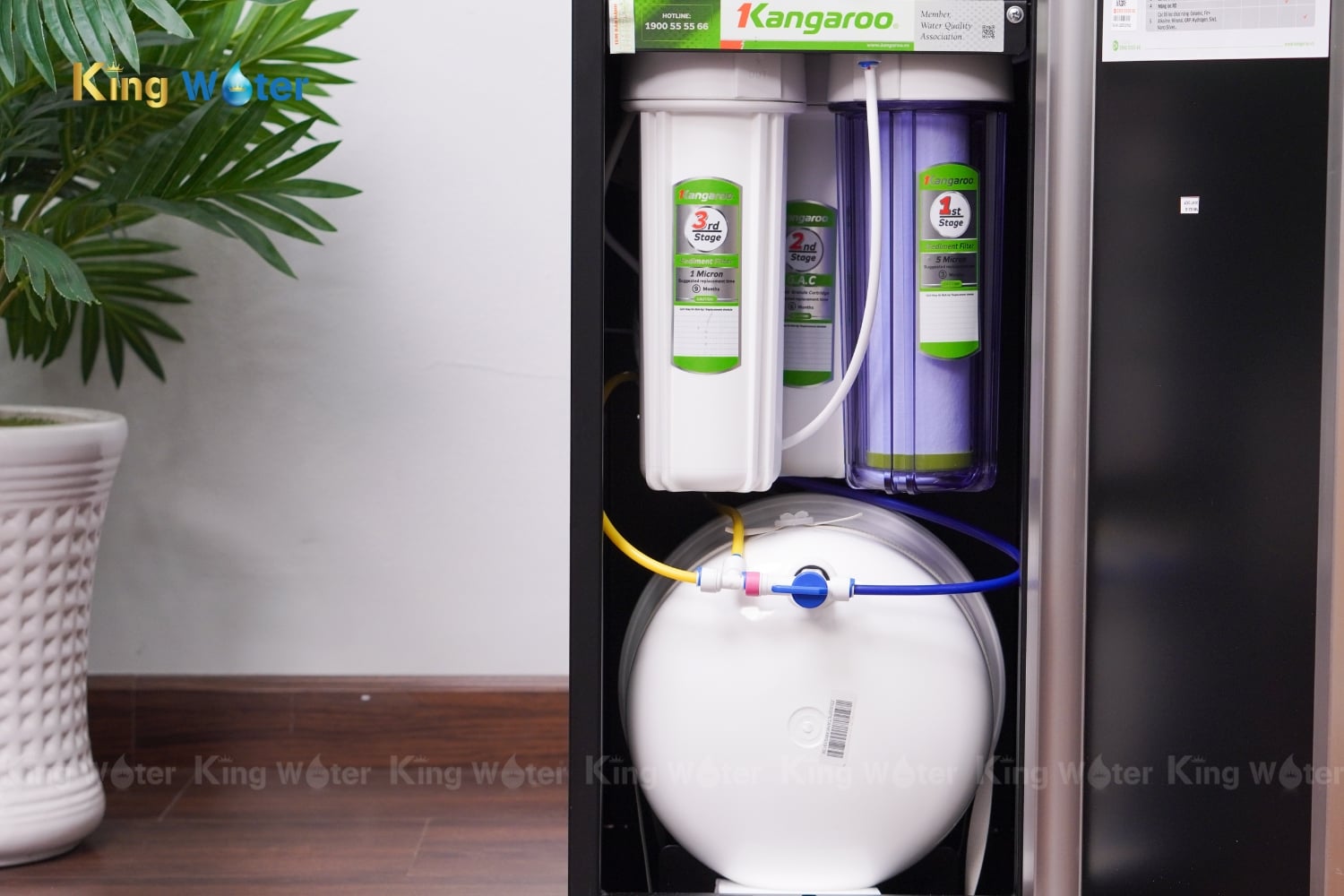 Máy Lọc Nước RO Nóng Lạnh Hydrogen Kangaroo Sumire KG12A8 | Tủ Đứng 12 Lõi