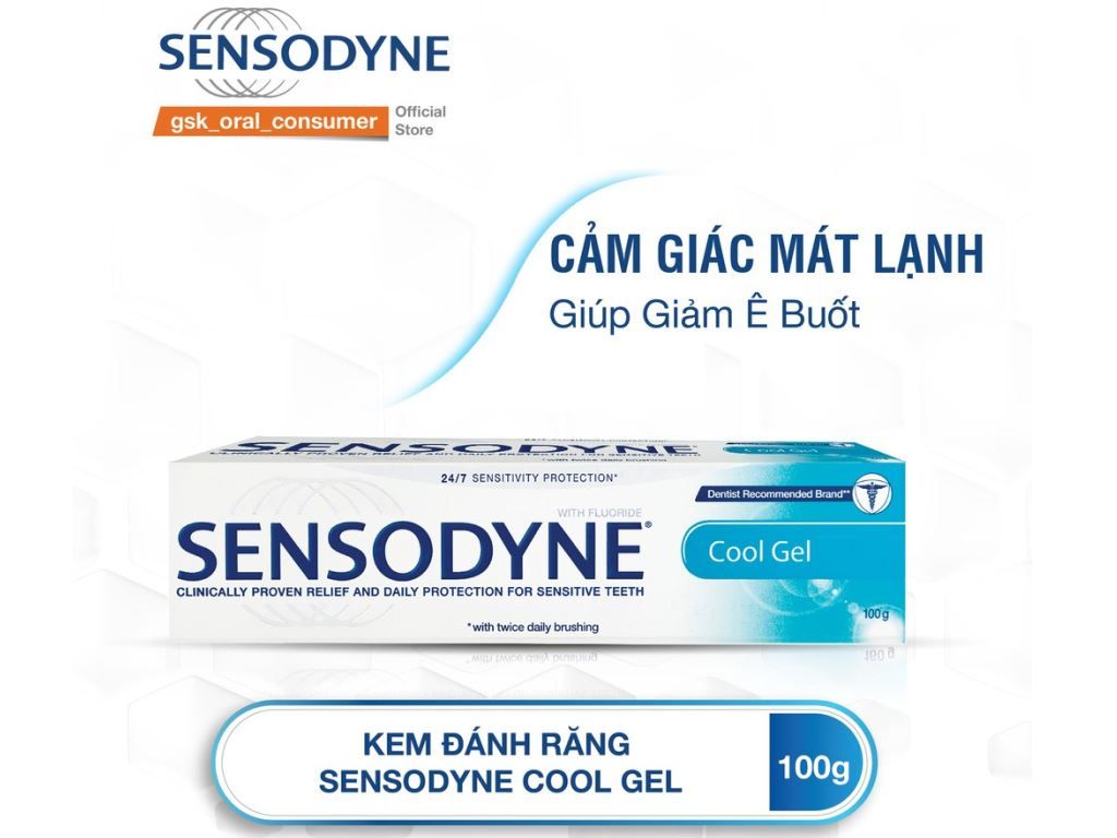 Kem đánh răng Sensodyne Cool Gel mát lạnh, bảo vệ răng ê buốt mỗi ngày (100g)