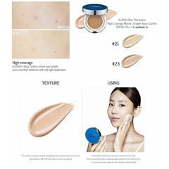 Set Phấn Nước Dưỡng Ẩm Klavuu Blue Pearlsation High Coverage Marine Collagen Aqua Cushion SPF50 PA+++(Tặng kèm lõi)